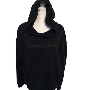 Victoria's Secret Black Hooded Sweatshirt